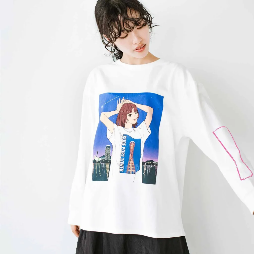 ブリリアンス神戸基金 KOBE PORT TOWER ヨシフクホノカ × MEDE19F 思いを馳せるTシャツ