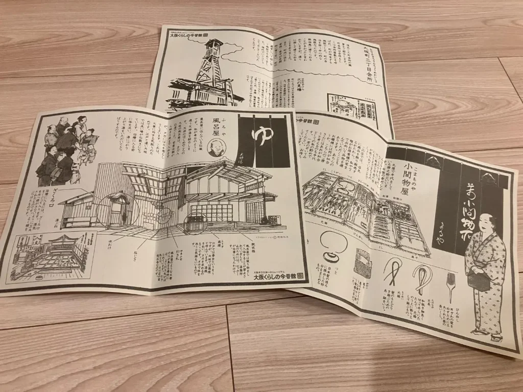 大阪くらしの今昔館　物や暮らしについてのイラスト付き資料