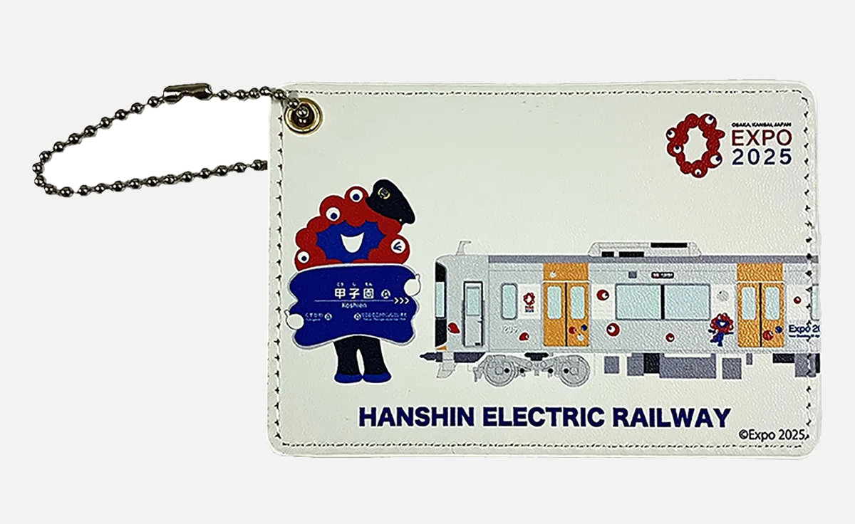 【JR、阪神電車】 万博 ミャクミャク パスケース セット 2025大阪・関西万博」開催記念，阪神電車×ミャクミャクのコラボ