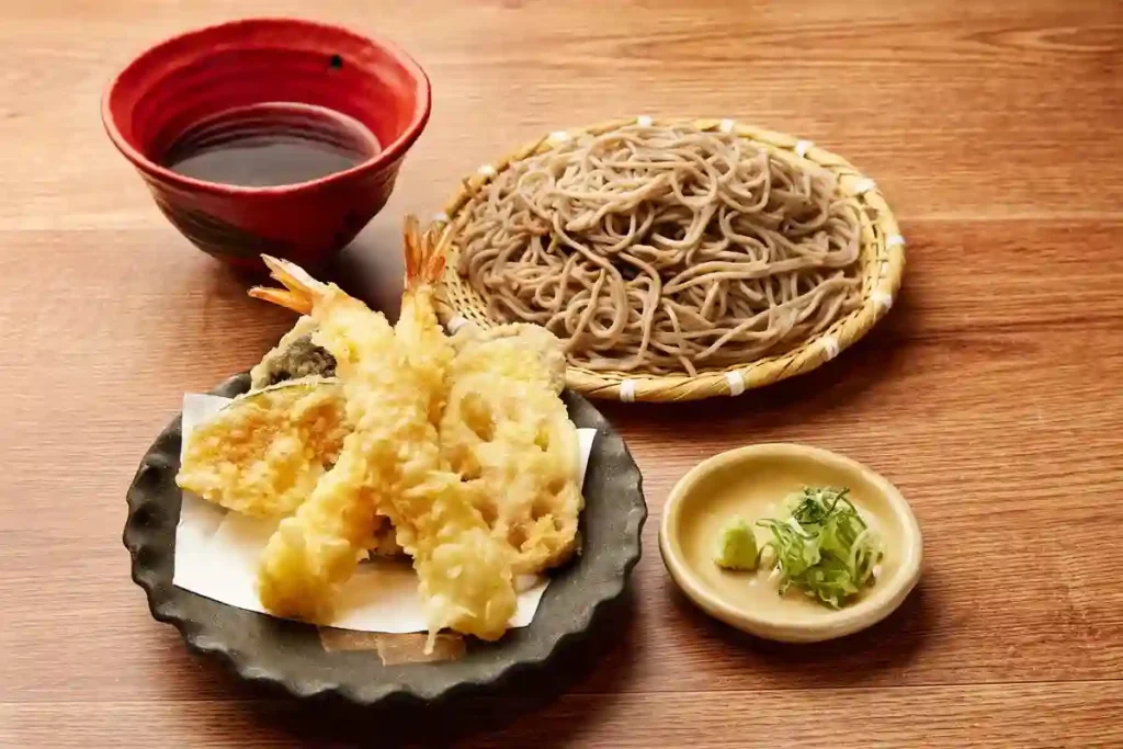 阪急三番街　いしのや　大海老と野菜の天せいろそば