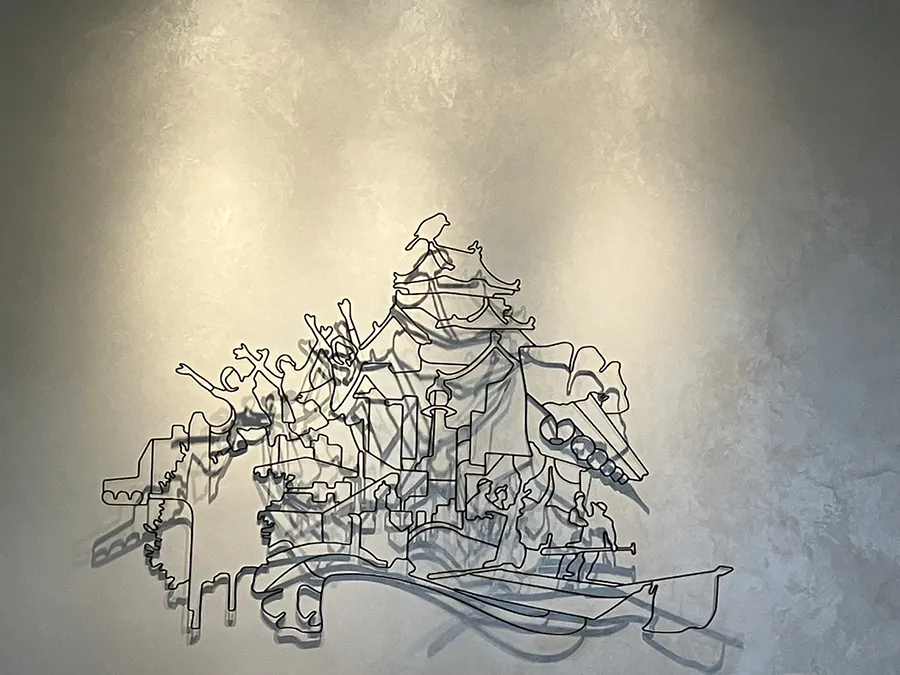 ホテルヴィスキオ大阪のワイヤーアート