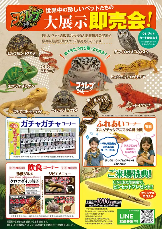 爬虫類イベント　神戸サンボーホール