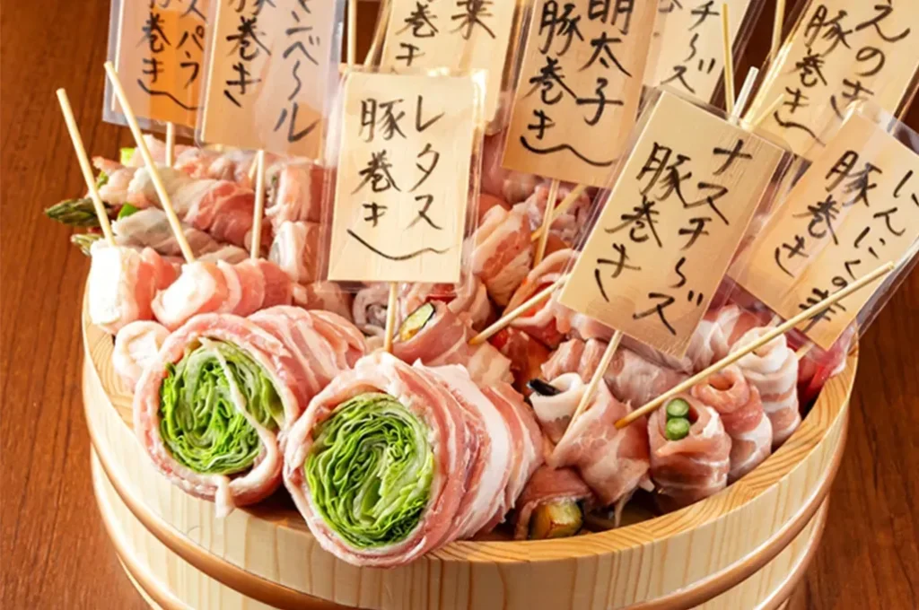 焼鳥と博多名物野菜巻串 焼きんしゃい 江坂店 野菜巻串